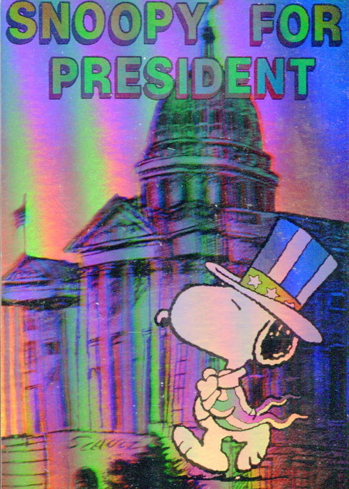 Peanuts Classics Series 1 Snoopy For President Hologram Chase Card #1 of 15   - TvMovieCards.com