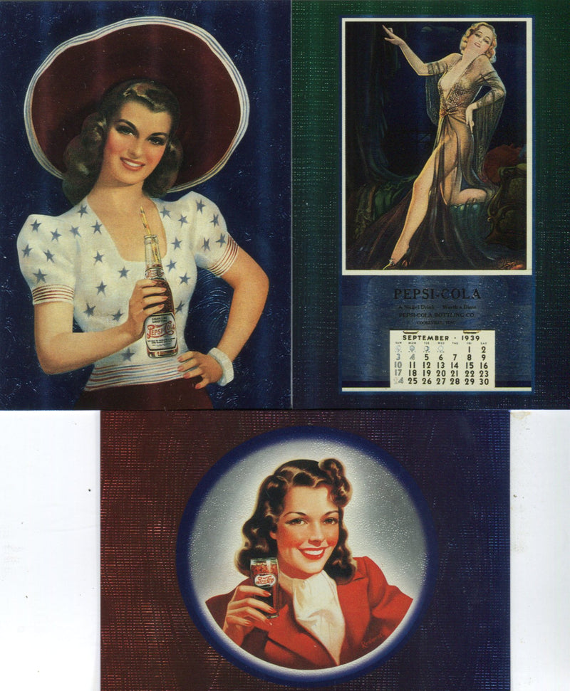 Pepsi Series 2 Two Glamour Girls Chase Card Set GG1 - GG3  Dart Flipcards 1995   - TvMovieCards.com