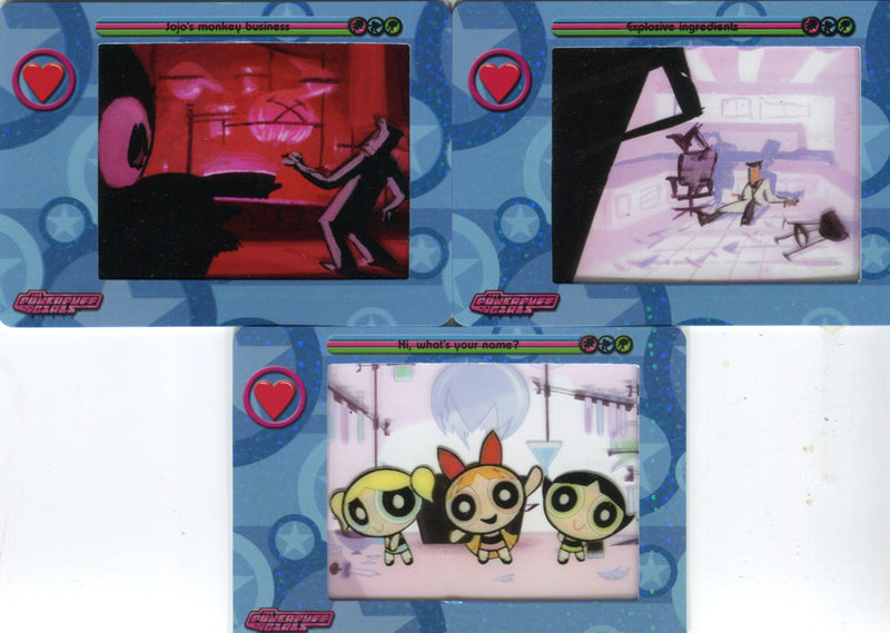 PowerPuff Girls Movie FilmCardz Ultra Rare Chase Card Set UR1-UR3 Artbox 2002   - TvMovieCards.com