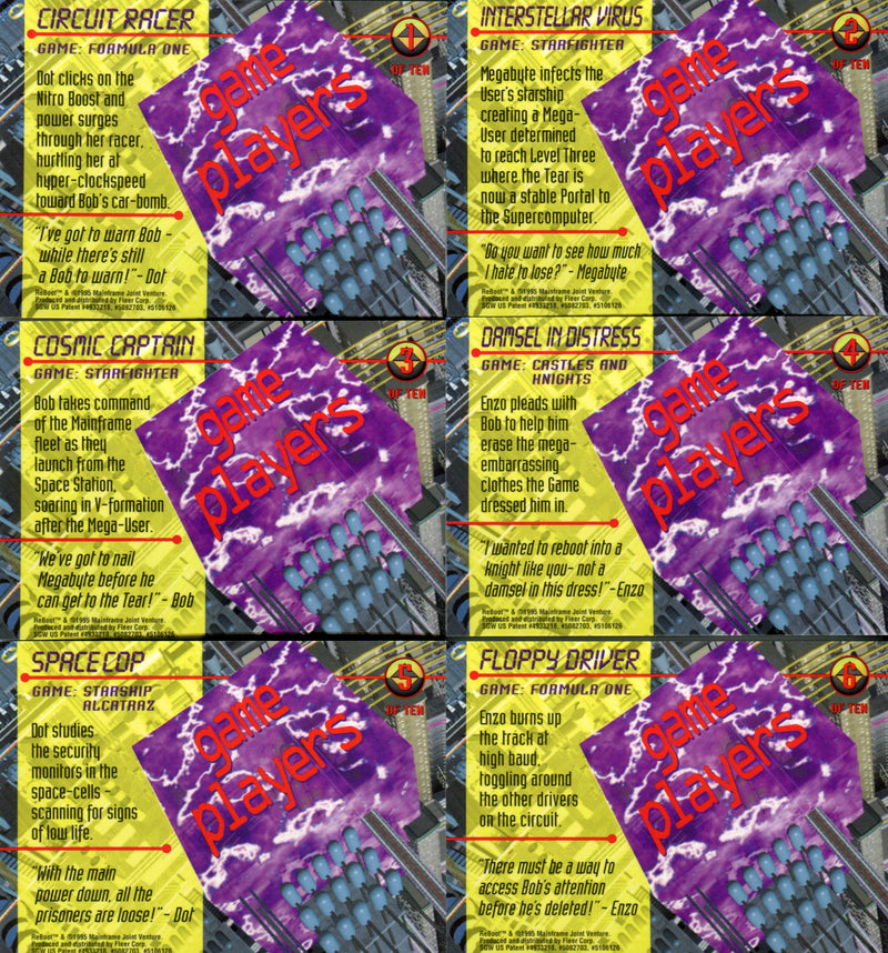 Reboot 1995 Fleer Ultra Game Players Chromium Chase Card Set 10 Cards   - TvMovieCards.com