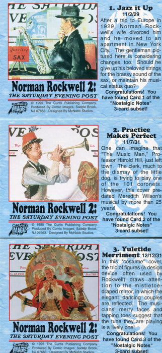 Norman Rockwell Series 2 Nostalgic Notes Chase Card Set 3 Cards   - TvMovieCards.com