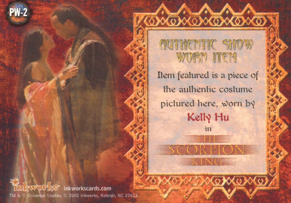 Scorpion King Pieceworks Costume Card Kelly Hu PW-2 Inkworks 2002   - TvMovieCards.com