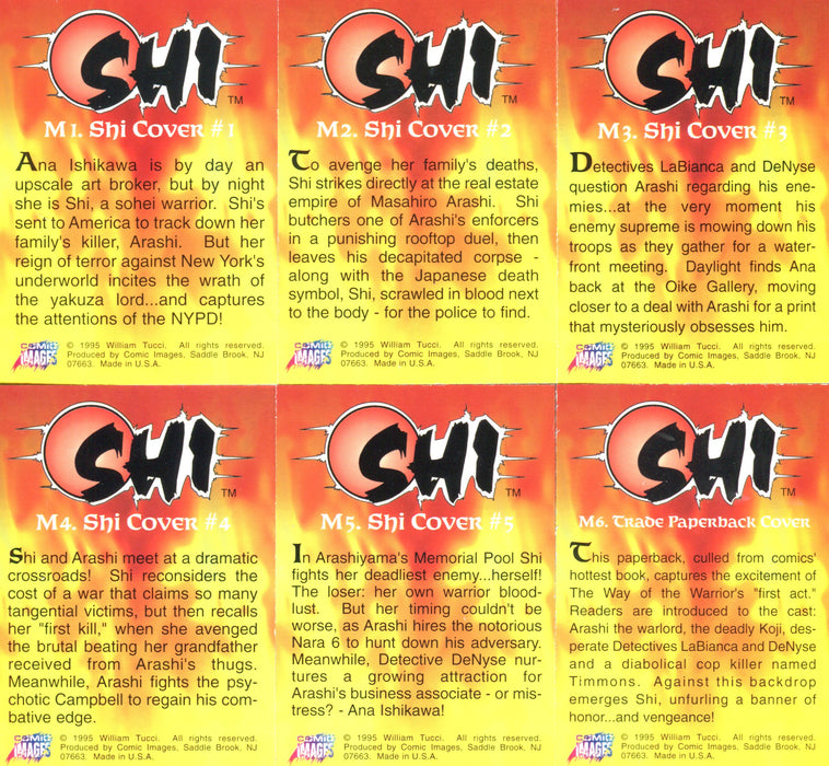 Shi All-Chromium Magnachrome Chase Card M1 thru M6 Cards Comic Images 1995   - TvMovieCards.com
