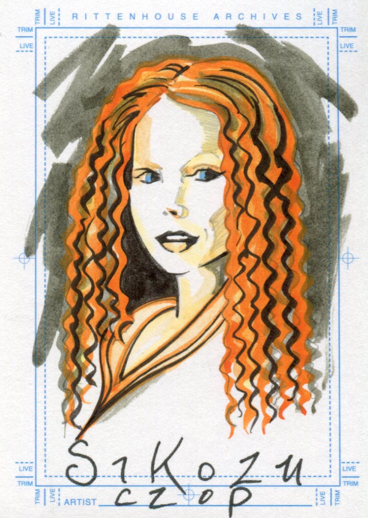 Farscape Season 4 Artist John Czop Autograph Sketch Card Sikozu   - TvMovieCards.com
