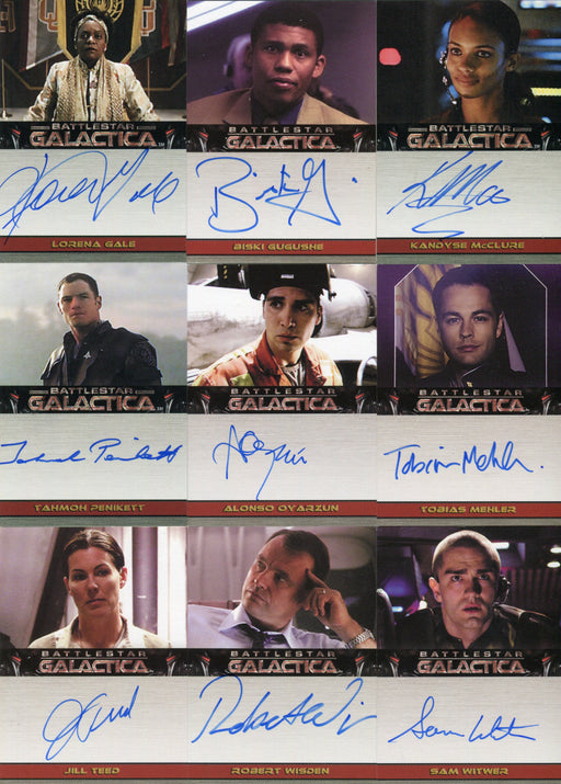 Battlestar Galactica Season One Autograph Card Lot 9 Cards   - TvMovieCards.com