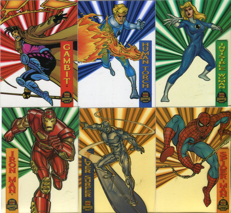 1994 Fleer Marvel Universe Series V Suspended Animation Chase Card Set 1 thru 10   - TvMovieCards.com