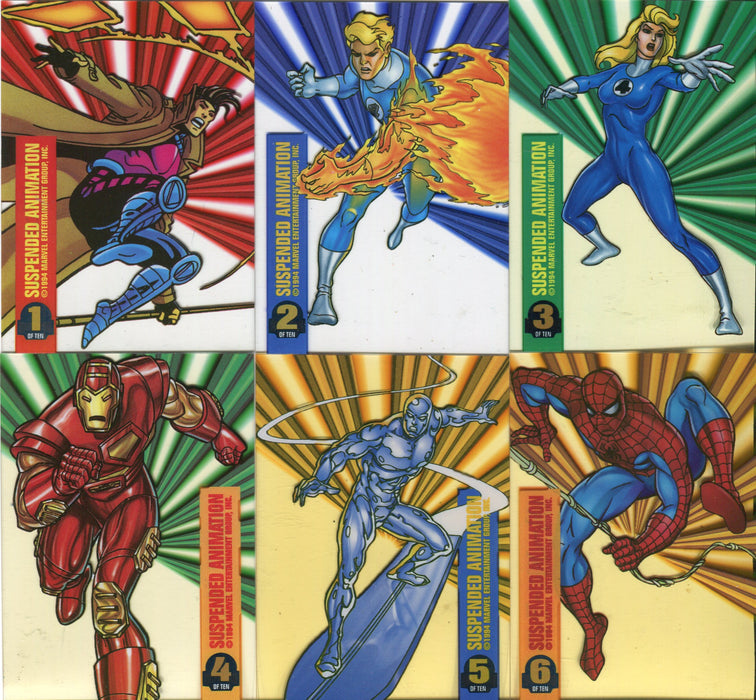 1994 Fleer Marvel Universe Series V Suspended Animation Chase Card Set 1 thru 10   - TvMovieCards.com