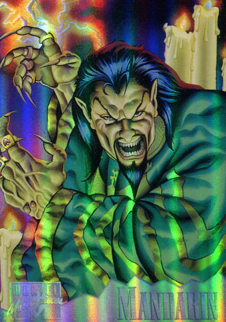 Marvel Masterpieces 1995 Fleer Edition Holoflash Chase Card 4 of 8 Mandarin   - TvMovieCards.com