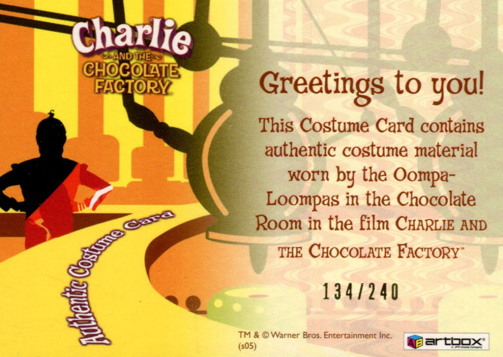 Charlie & Chocolate Factory Deep Roy as Oompa Loompa Costume Card #134/240   - TvMovieCards.com