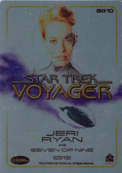 Star Trek Voyager Heroes Villains Jeri Ryan Gold Gallery Parallel Chase Card   - TvMovieCards.com