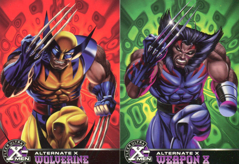 1995 Fleer Ultra X-Men All Chromium Alternate X Embossed Chase Card Set (20) - TvMovieCards.com