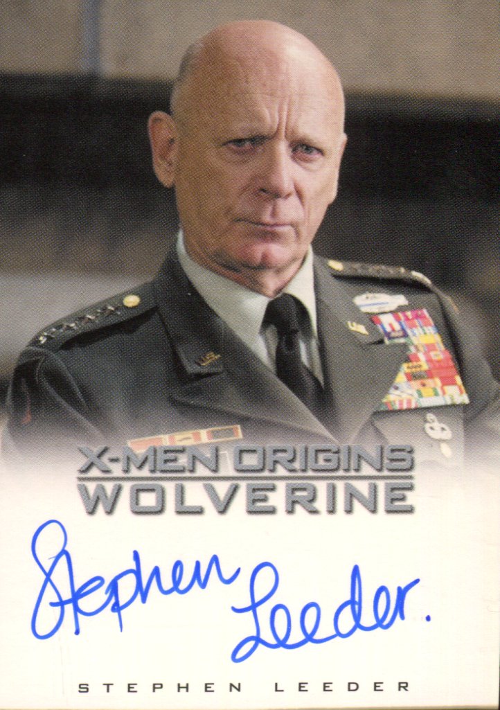 X-Men Origins: Wolverine Autograph Card Stephen Leeder as General Munson   - TvMovieCards.com