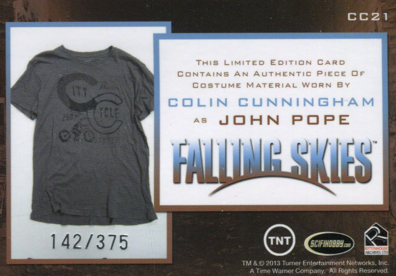 Falling Skies Season 2 Premium Pack John Pope Costume Card CC21 #142/375   - TvMovieCards.com