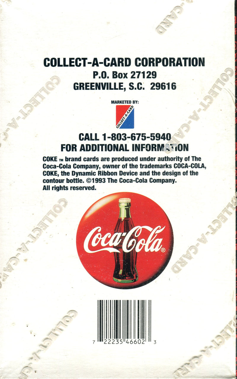 Coca Cola Coke Series One Card Box 36 Packs Collect-a-Card 1993   - TvMovieCards.com