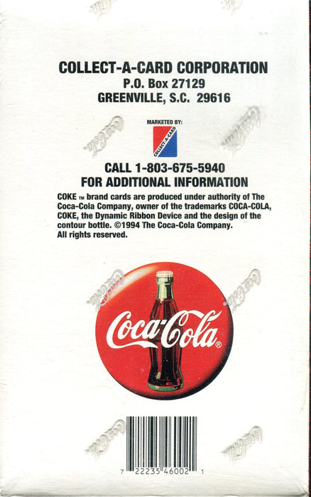 Coca Cola Coke Series Two Card Box 36 Packs Collect-a-Card 1994   - TvMovieCards.com