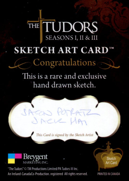 Tudors Seasons I, II and III Artists Jason Potratz & Jack Hai Autograph Sketch C   - TvMovieCards.com