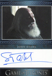 Game of Thrones Season 3 John Stahl as Rickard Karstark Autograph Card   - TvMovieCards.com