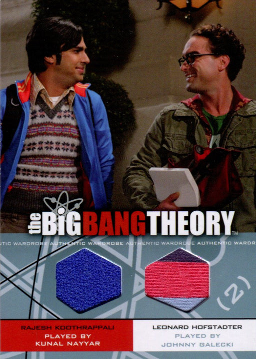 Big Bang Theory Seasons 3 & 4 Raj and Leonard Dual Wardrobe Costume Card DM-07   - TvMovieCards.com