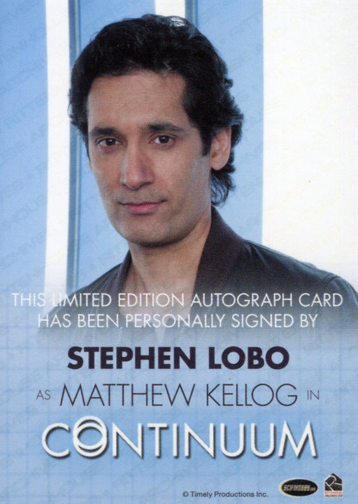 Continuum Season 3 Stephen Lobo as Matthew Kellog Autograph Card   - TvMovieCards.com