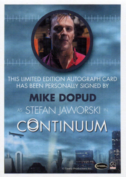 Continuum Season 3 Mike Dopud as Stefan Jaworski Autograph Card   - TvMovieCards.com