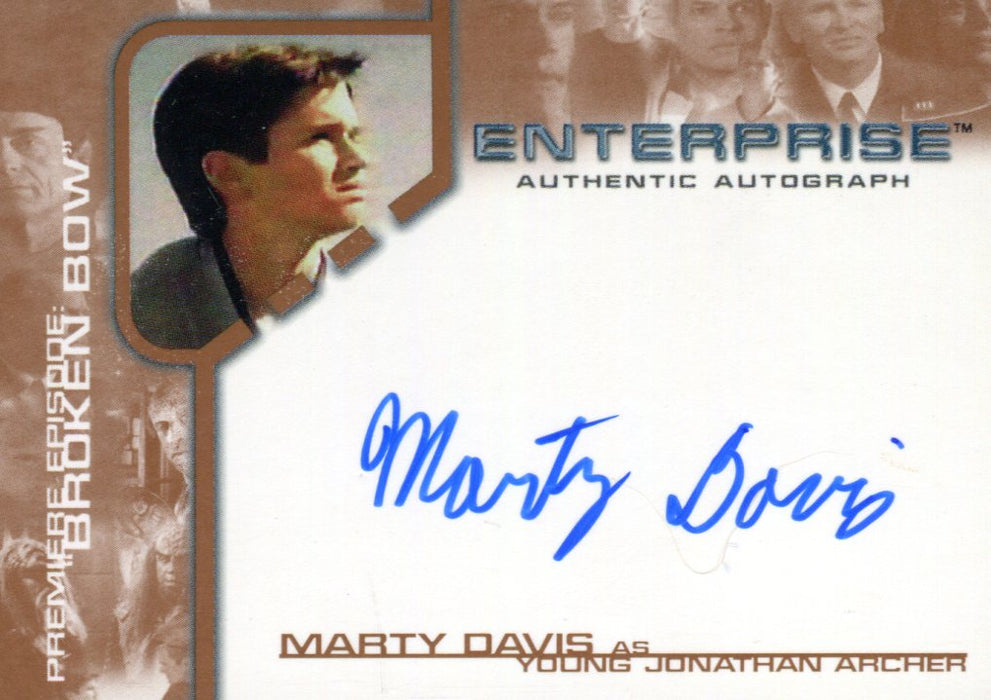 Star Trek Enterprise Season One 1 Autograph Card Marty Davis Young Archer BBA13   - TvMovieCards.com