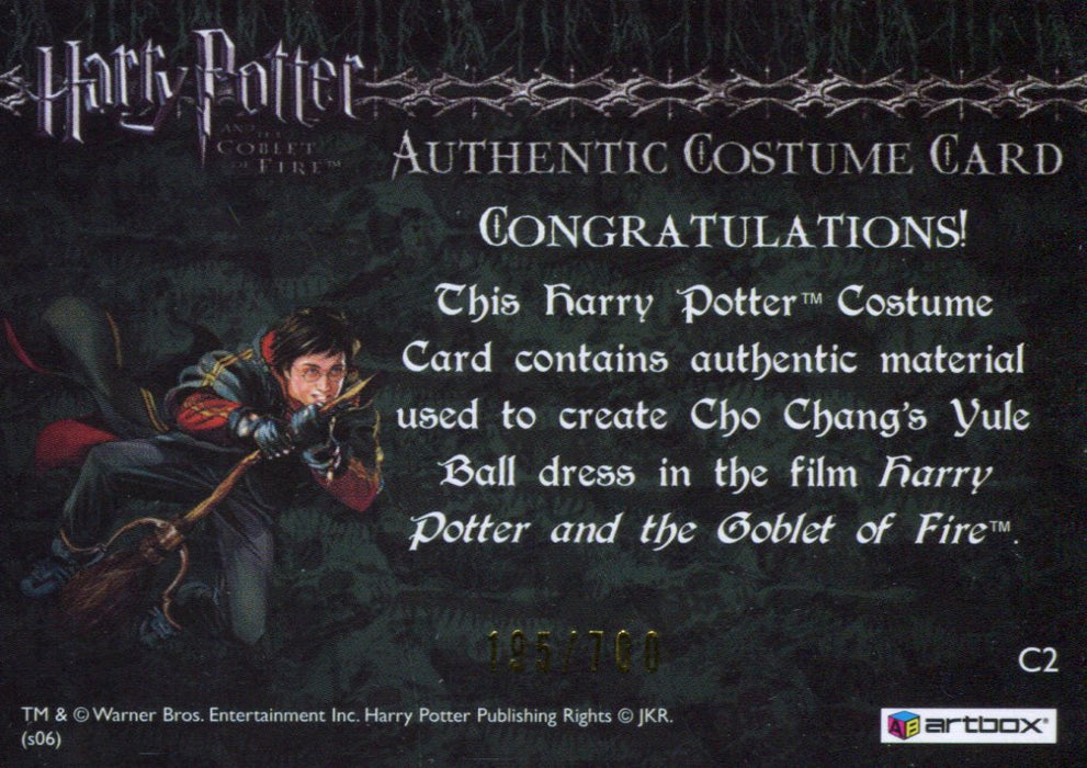 Harry Potter Goblet of Fire Update Cho Chang Costume Card HP C2 #195/700   - TvMovieCards.com