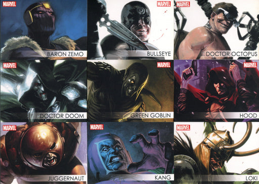 Marvel Greatest Heroes Villains Chase Card Set V1 thru V18 Rittenhouse 2012   - TvMovieCards.com