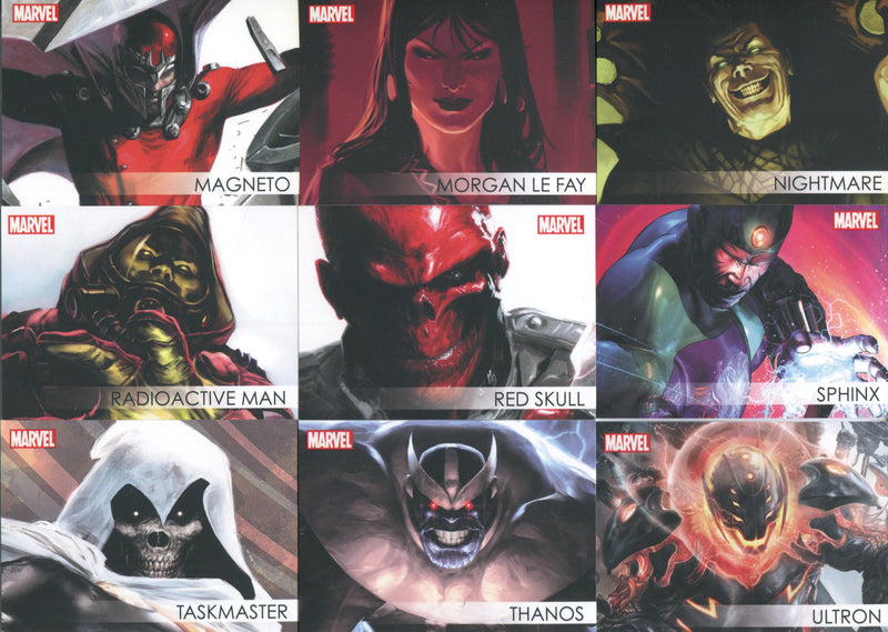 Marvel Greatest Heroes Villains Chase Card Set V1 thru V18 Rittenhouse 2012   - TvMovieCards.com