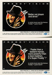 Nightmare on Elm Street Hologram Chase Card Set H1 and H2 Impel 1991   - TvMovieCards.com