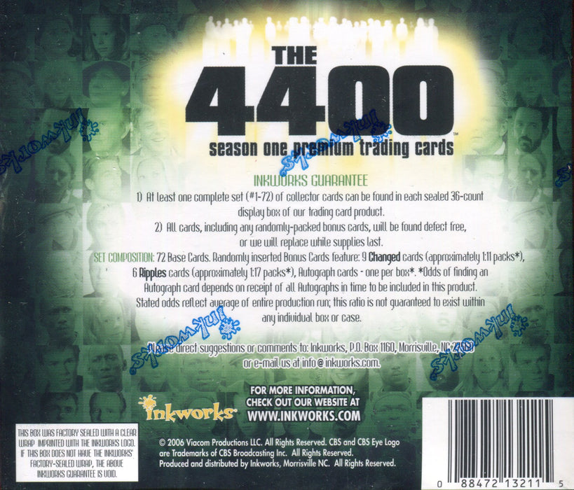 The 4400 Season One Trading Card Box 36 Packs Inkworks 2006   - TvMovieCards.com