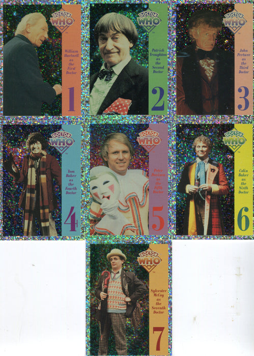 Doctor Who Series 1 Prism Chase Card Set 7 Doctors Cards Cornerstone 1994   - TvMovieCards.com