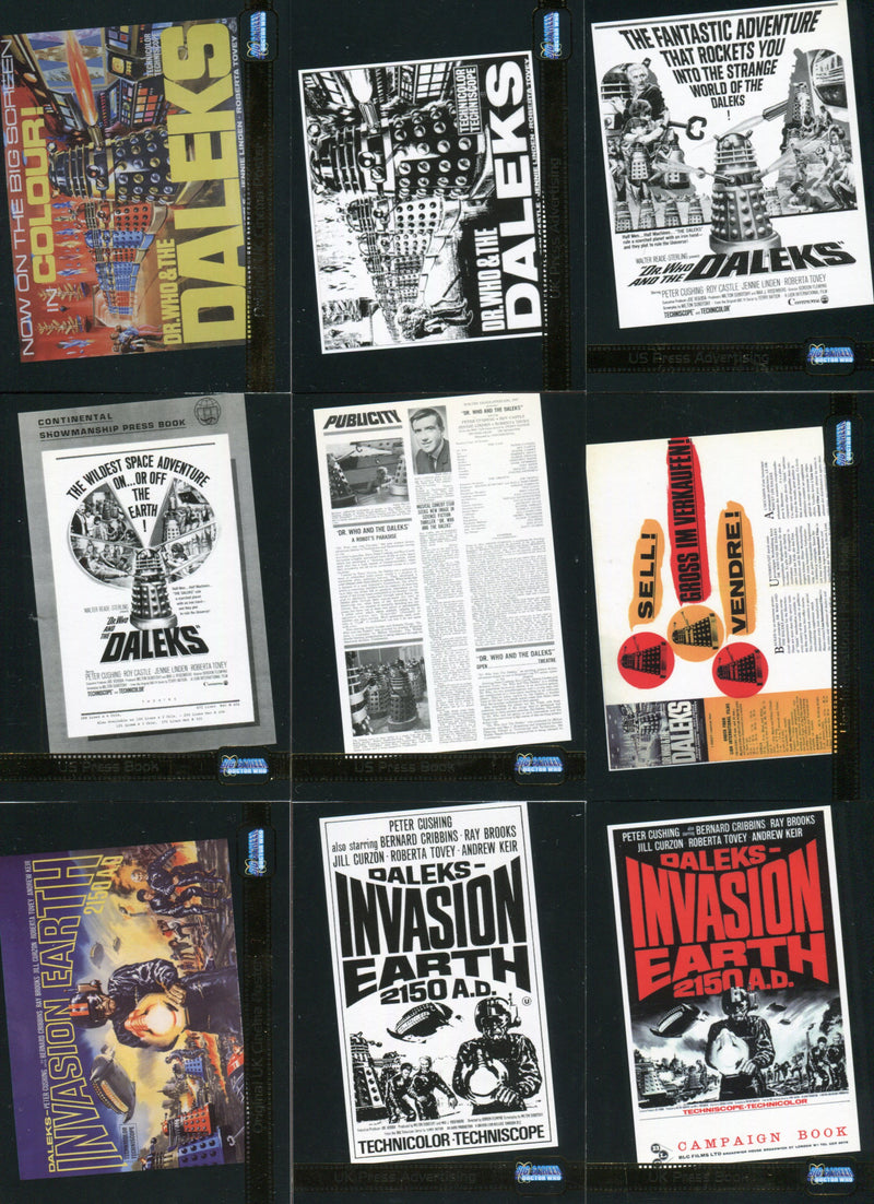 Doctor Who Big Screen Movie Posters Gold Foil Chase Card Set Strictly Ink 2003   - TvMovieCards.com