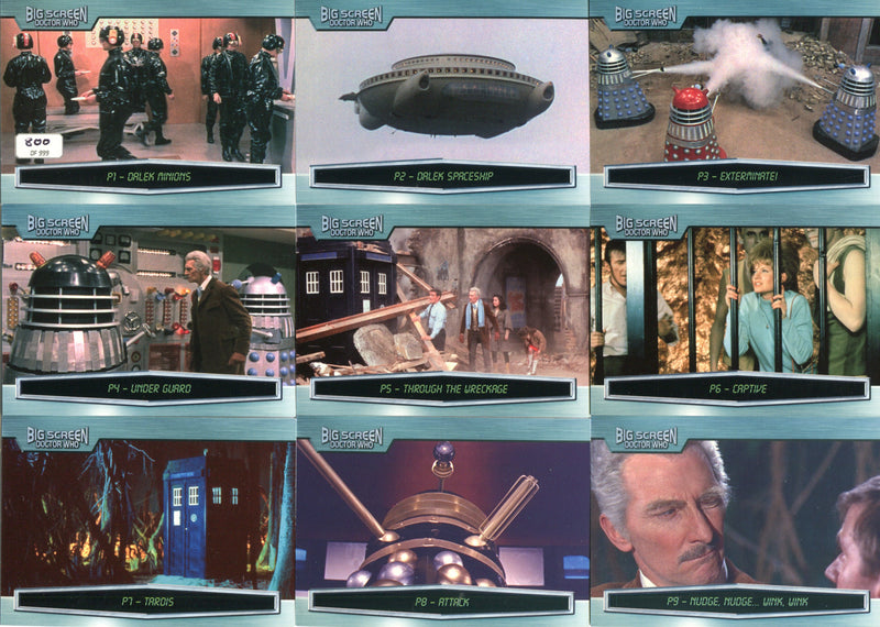 Doctor Who Big Screen Preview Card Set P1 thru P10 Strictly Ink 2003   - TvMovieCards.com