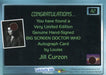 Doctor Who Big Screen Jill Curzon Autograph Card & Redemption A2 Strictly Ink   - TvMovieCards.com