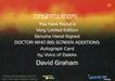 Doctor Who Big Screen Additions David Graham Daleks A2 Autograph Card 2008   - TvMovieCards.com