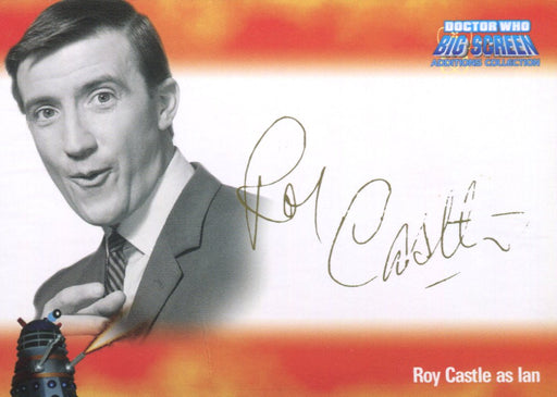 Doctor Who Big Screen Additions Roy Castle Gold Facsimile Autograph Card A4   - TvMovieCards.com