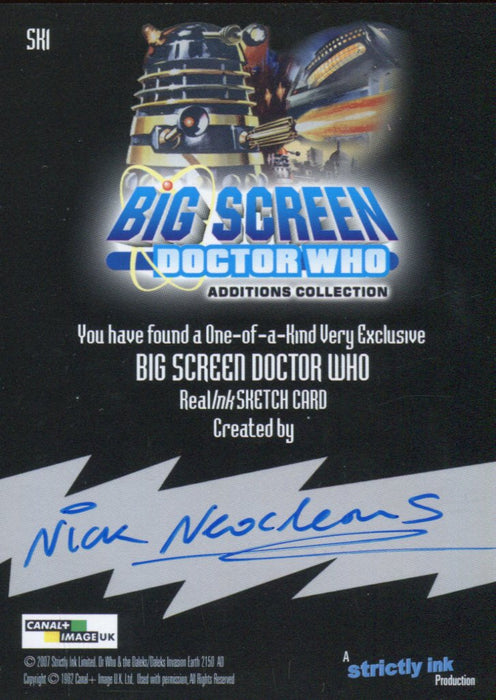 Doctor Who Big Screen Additions Artist Nick Neocleus Autograph Sketch Card SKI   - TvMovieCards.com