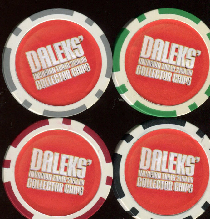 Doctor Who Big Screen Additions Case Topper Casino Chips Prototype Set 4 Chips   - TvMovieCards.com