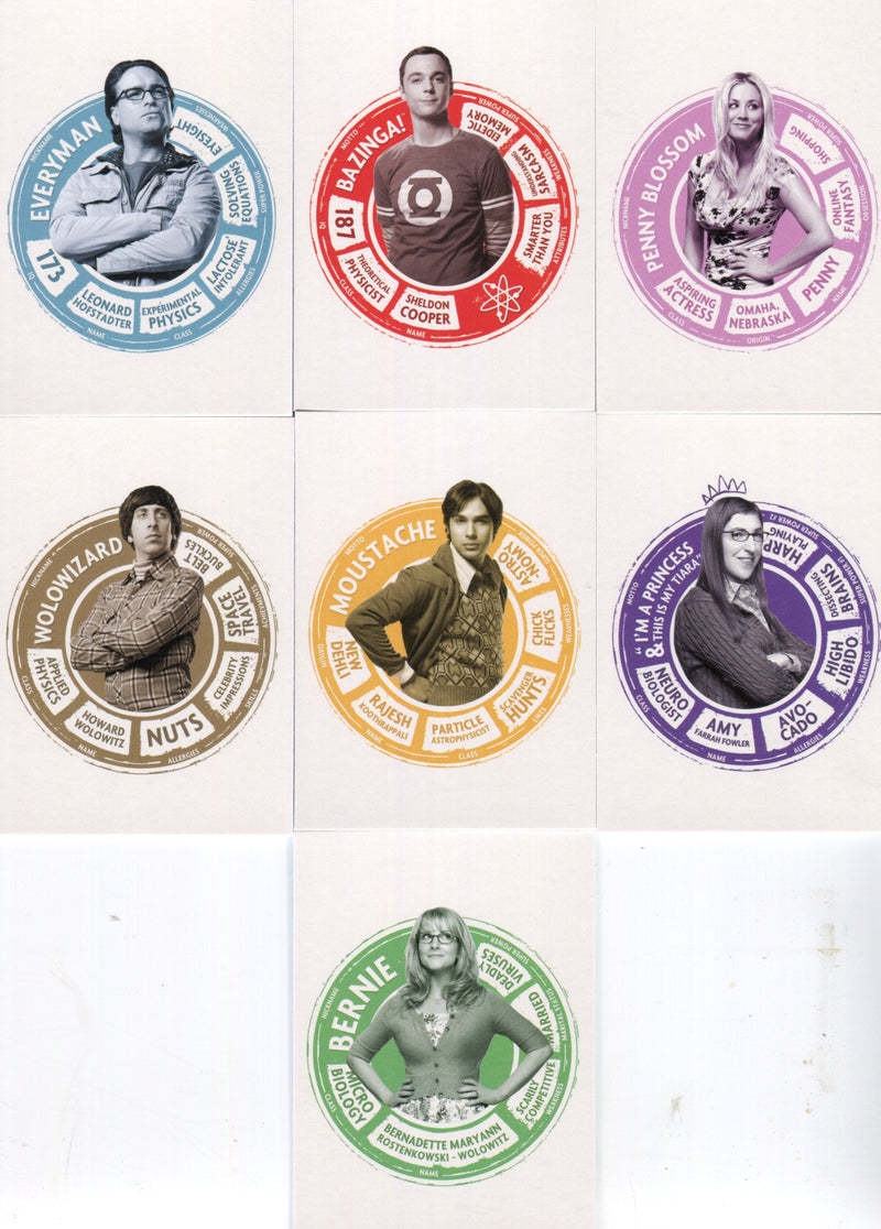 2016 Big Bang Theory Seasons 6 & 7 Circular Portrait Chase Card Set CP1-CP7   - TvMovieCards.com
