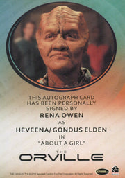 The Orville Season One Rena Owen Autograph Card Rittenhouse 2019   - TvMovieCards.com