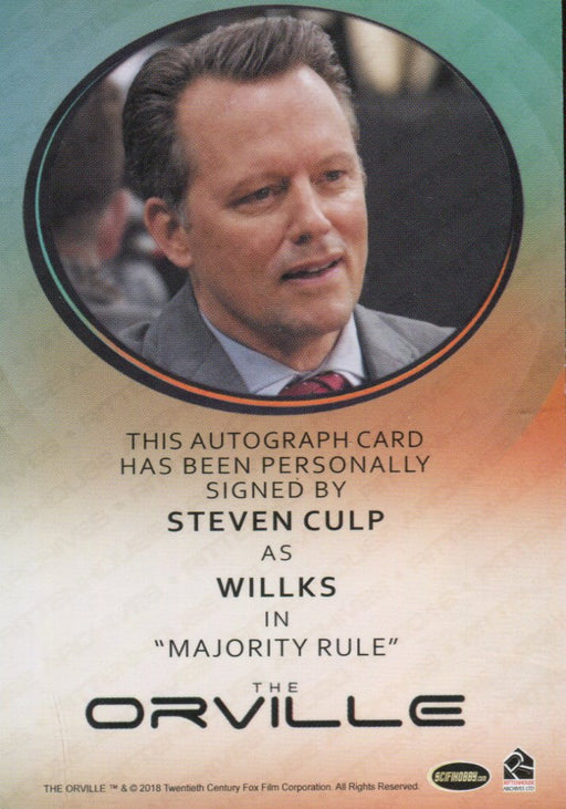The Orville Season One Steven Culp as Willks Autograph Card Rittenhouse 2019   - TvMovieCards.com
