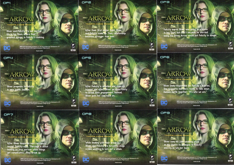 2017 Arrow Season 4 Olicity Chase Card Set OF1-OF9 - TvMovieCards.com