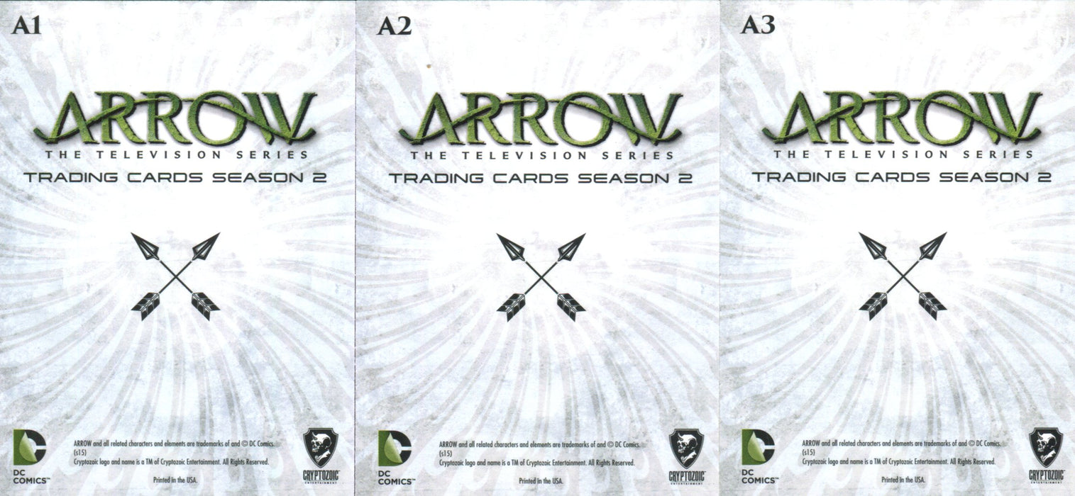 2015 Arrow Season 2 Archers Chase Card Set A1-A3   - TvMovieCards.com