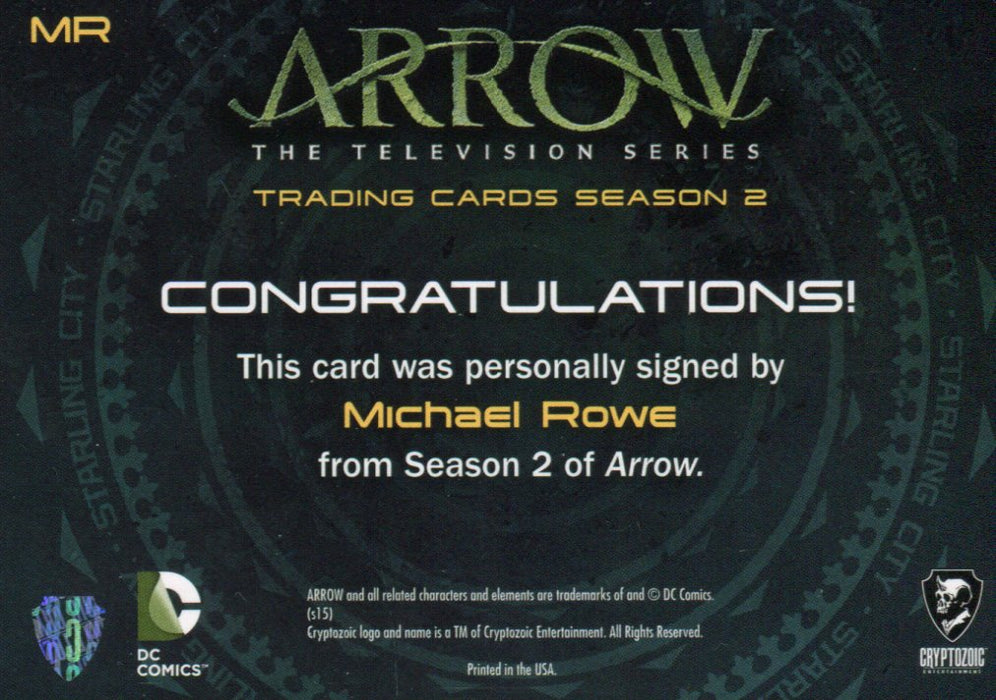Arrow Season 2 Michael Rowe as Floyd Lawton / Deadshot Autograph Card MR   - TvMovieCards.com