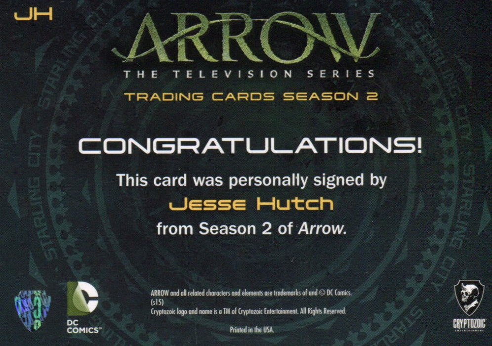 Arrow Season 2 Jesse Hutch as Officer Daily / Brother Daily Autograph Card JH   - TvMovieCards.com