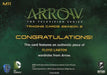 Arrow Season 2 Michael Rowe as Floyd Lawton Costume Card M11   - TvMovieCards.com