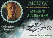 2016 Arrow Season 3 Christopher Hyerdahl Damien's Assistant Autograph Card DJ   - TvMovieCards.com