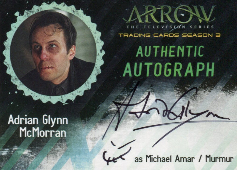 2016 Arrow Season 3 Adrian Glynn McMorran Michael Amar Autograph Card AGM   - TvMovieCards.com