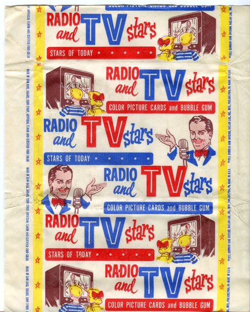 Radio and TV Stars of Today 1953 Topps Vintage Bubble Gum Trading Card Wrapper   - TvMovieCards.com