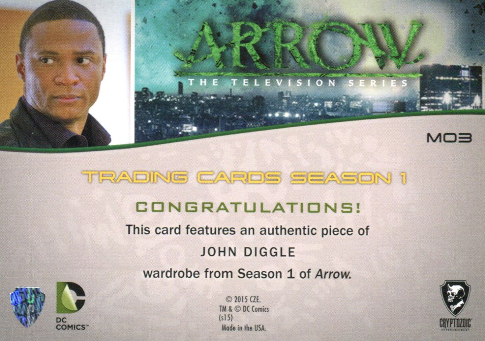 Arrow Season 1 David Ramsey as John Diggle Wardrobe / Costume Card M03   - TvMovieCards.com